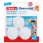 TESA POWERSTRIPS 3 GANCI TONDI BIANCHI