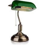 Lampada da tavolo Vintage V-TAC in metallo ottone antico e vetro colorato E27 VT-7151 – SKU 3912 VERDE